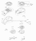 Blower Housing CoverGuards Flywheel Rewind Starter Diagram and Parts List for 124S07-0127-F1  Briggs and Stratton Engine